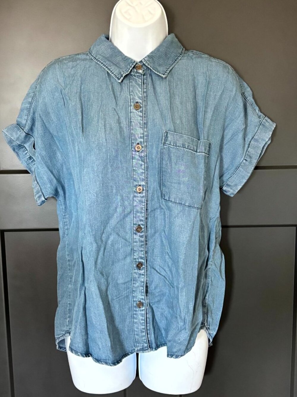 Chambray button down shirt